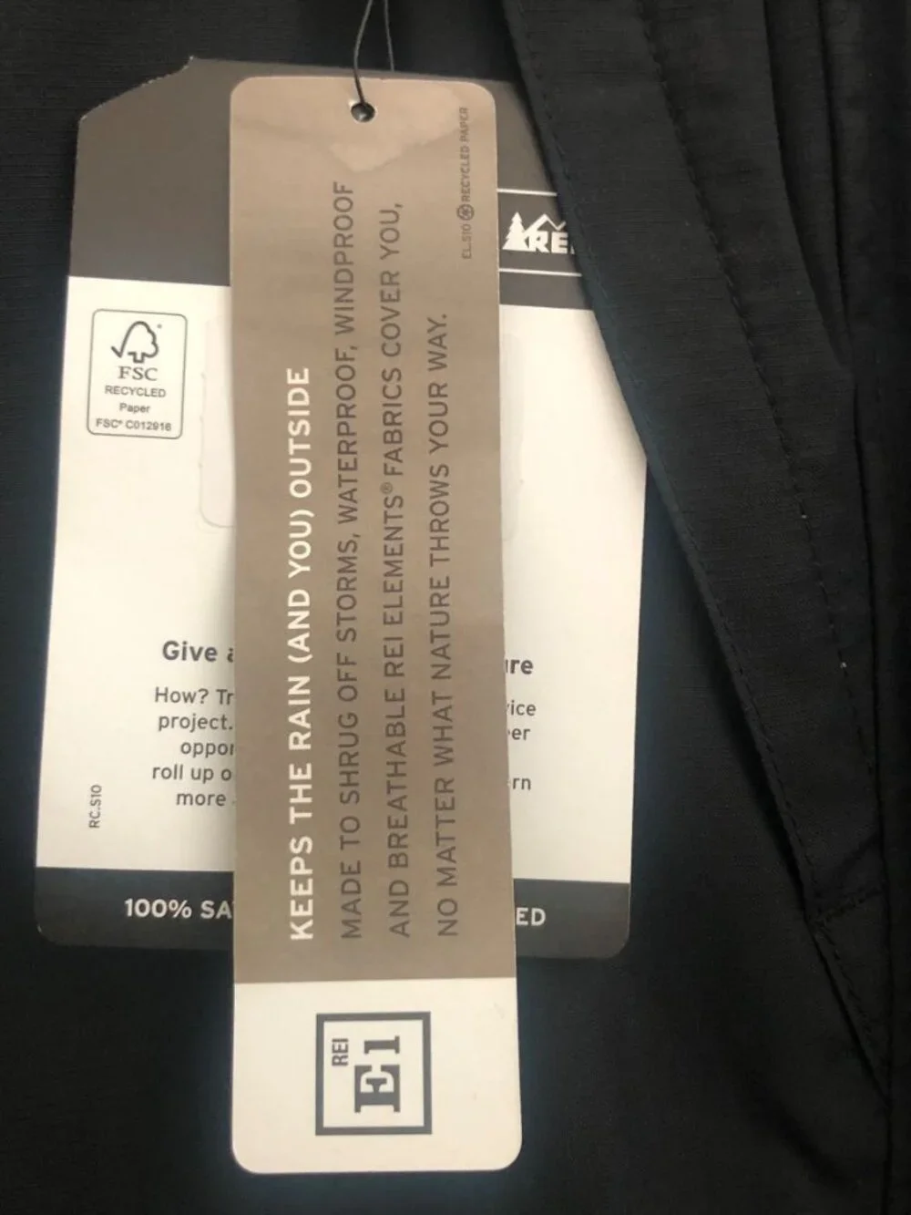 REI Black Waterproof Alpine Lake Rain Snow Pants Women's Size 10 NWT
